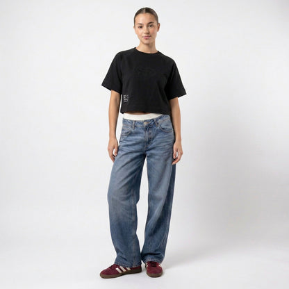 WOMEN’S BOXY FIT T-SHIRT — BLACK